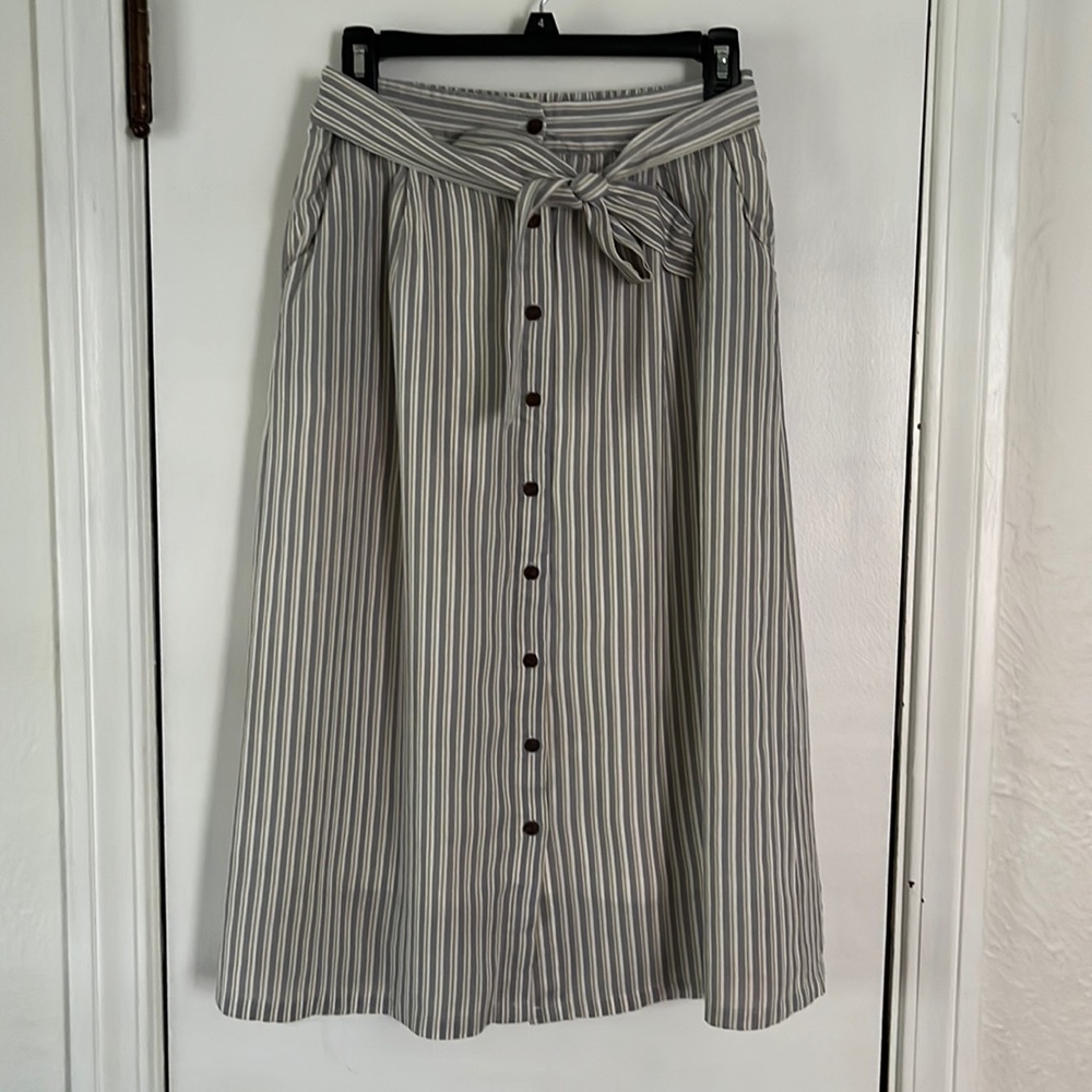 Roolee button front midi skirt